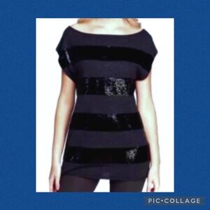 Alice + Olivia Embellished Sequin Stripe Fine Wool Sweater